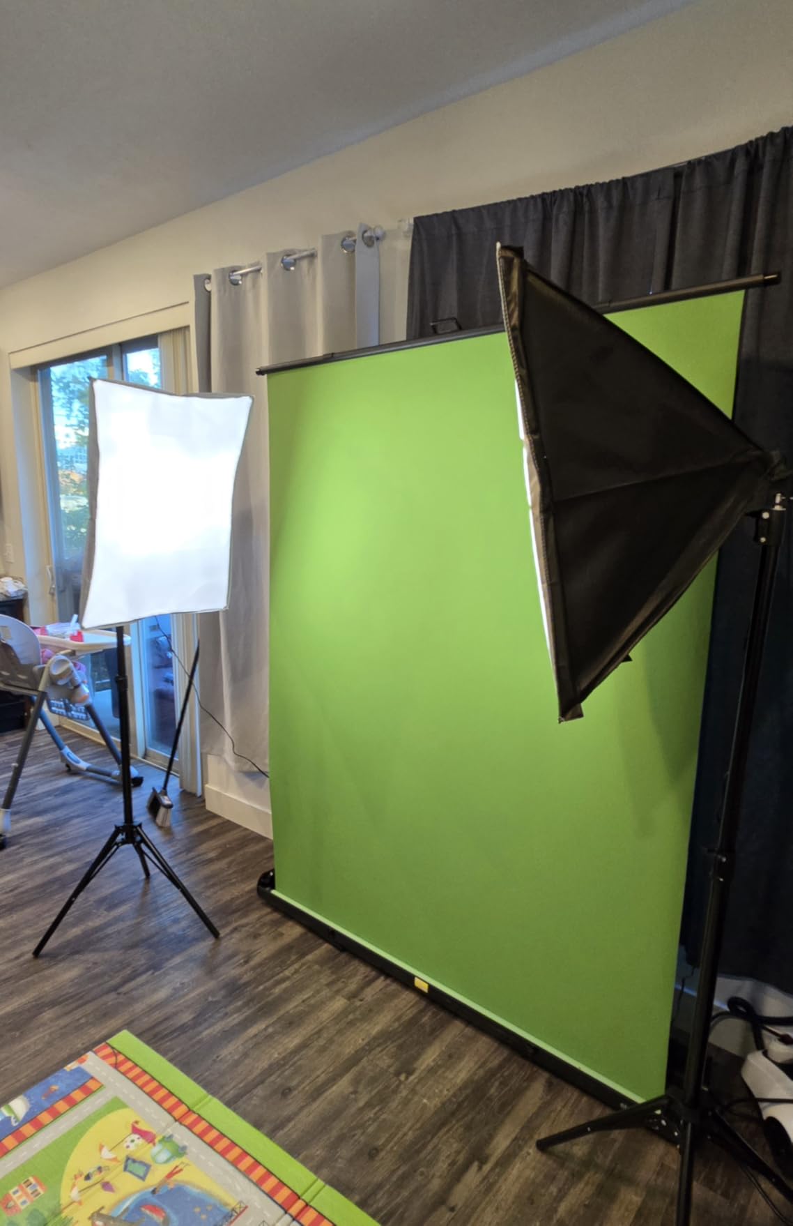 NiceVeedi 85W Photography Lighting, 2-Pack 20'' x 28'' Professional Softbox Lighting Kit with 53'' Boom Arm & 91'' Tripod Stand, Remote Control, Studio Lights for Live Streaming/Portrait/Photography customer photo 2