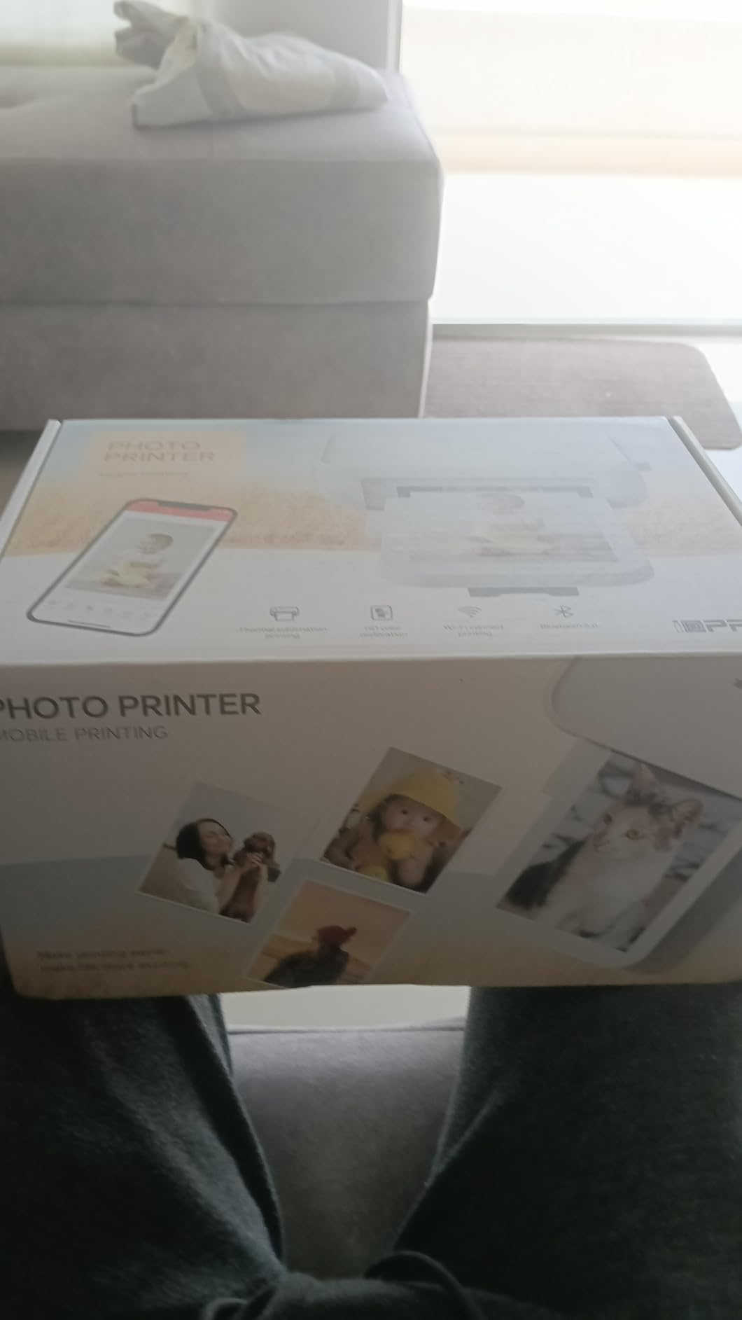 iDPRT 4x6 Photo Printer, CP4100 Instant Photo Printer for iPhone & Android with 108 Sheets & 2 Cartridges, Wireless Portable Picture Printer, 300DPi Thermal Dye Sublimation, Beige customer photo 1
