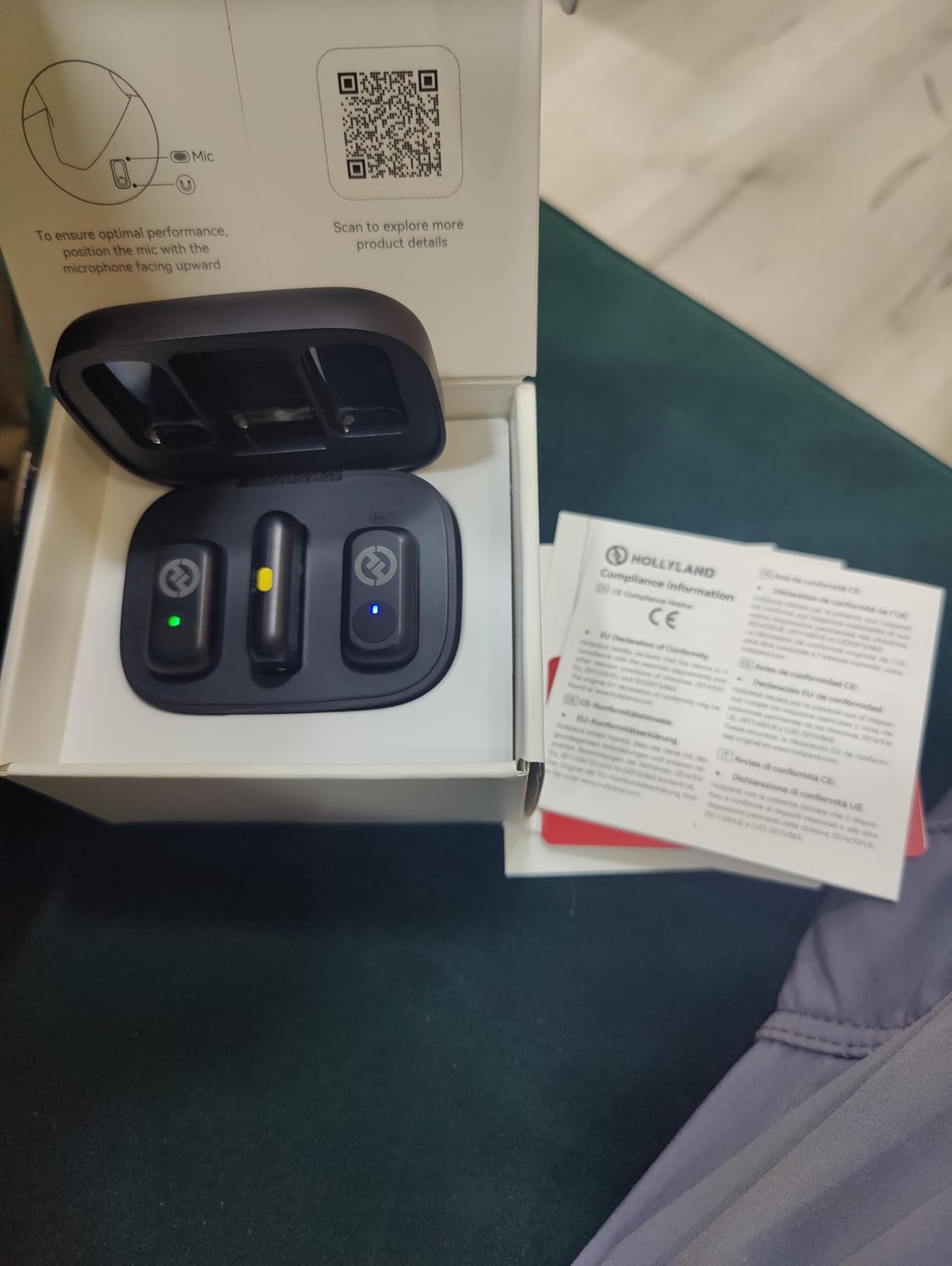 Hollyland Lark A1 Wireless Microphone for iPhone 17/16/15 & Android, 48kHz/24-bit, 3-Level Intelligent Noise Cancel, Mini Mic for YouTube, Podcast, Vlogging (Black, 2TX + USB-C RX + Charging Case) customer photo 2