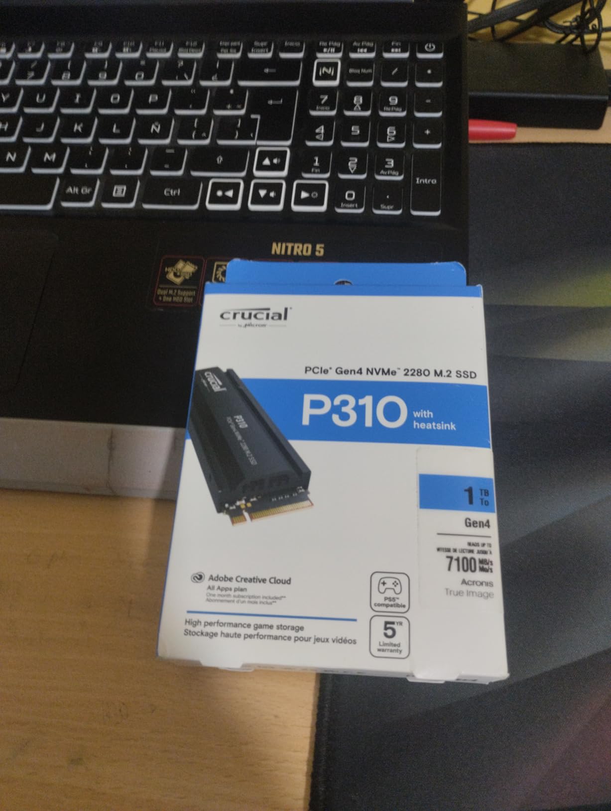 Crucial P310 2280 4TB PCIe Gen4 NVMe Gaming PS5 SSD with Heatsink, Up to 7,100MB/s customer photo 2