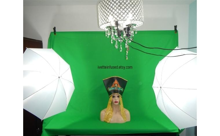 EMART 10 x 10ft Green Screen Backdrop Kit with Tripod Stand, Photography Background Support System with 10 x 20ft 100% Cotton Muslin Chromakey Backdrop for Photo Studio, Video Shooting, Live Streaming customer photo 1
