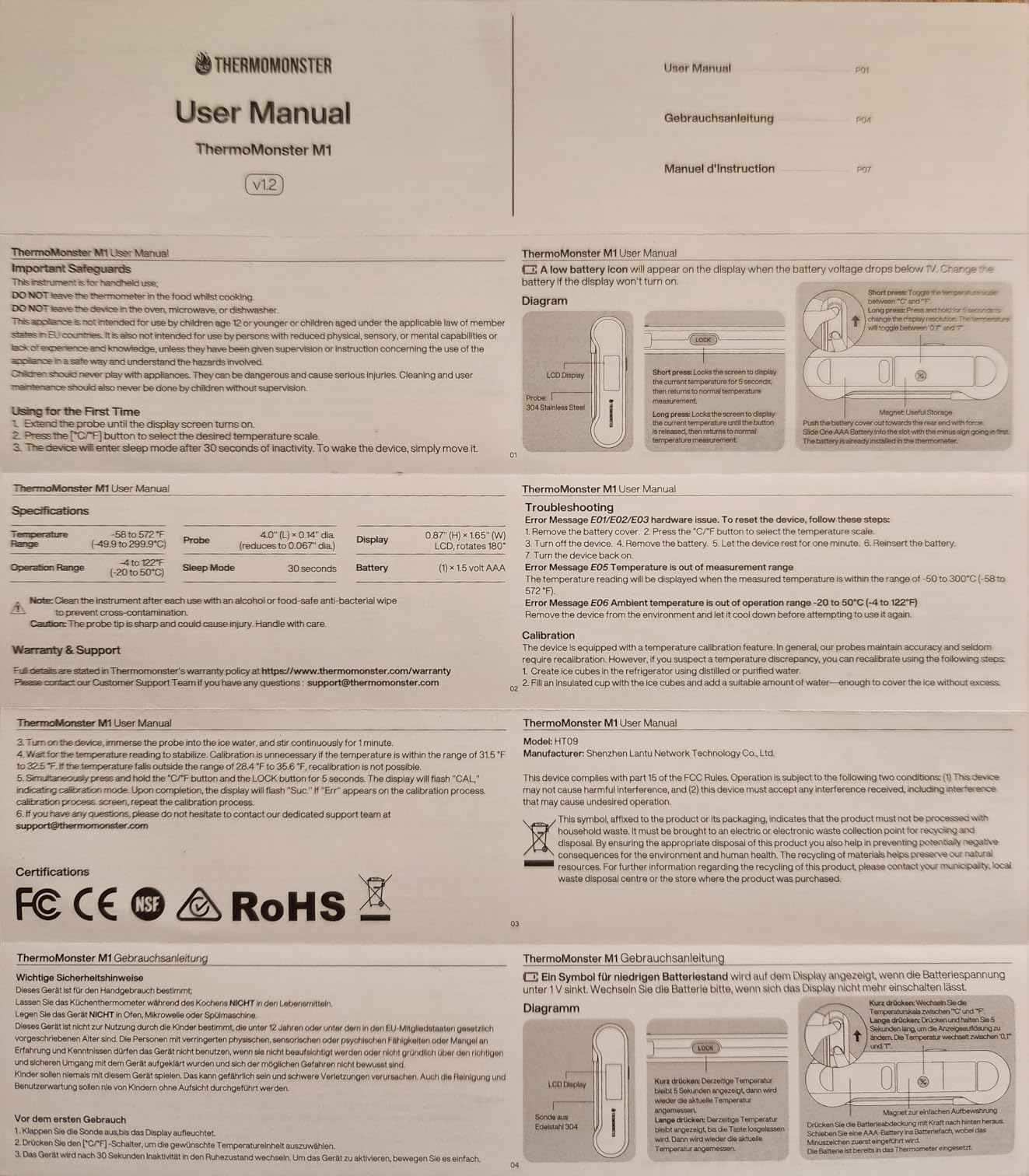 0.5 Sec Instant Read Meat Thermometer Digital with +/-0.5F Precision, Food Thermometer for Cooking Kitchen Gadgets, Oven Grill Candy BBQ Essentials Accessories, Gifts for Him Dad Men Birthday, Red customer photo 1