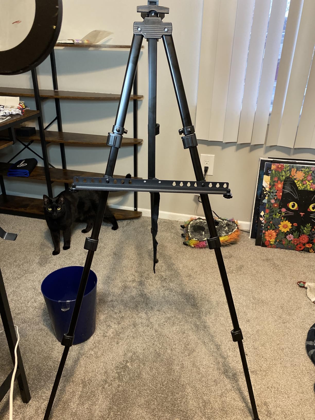 Art Easel for Painting and Display - Adjustable Floor 66 Inch Folding Aluminum Easel Stand for Sign - Table Top Canvas Stand - Portable Drawing Paint Heavy Duty for Artists Adults Holder or Teen customer photo 2