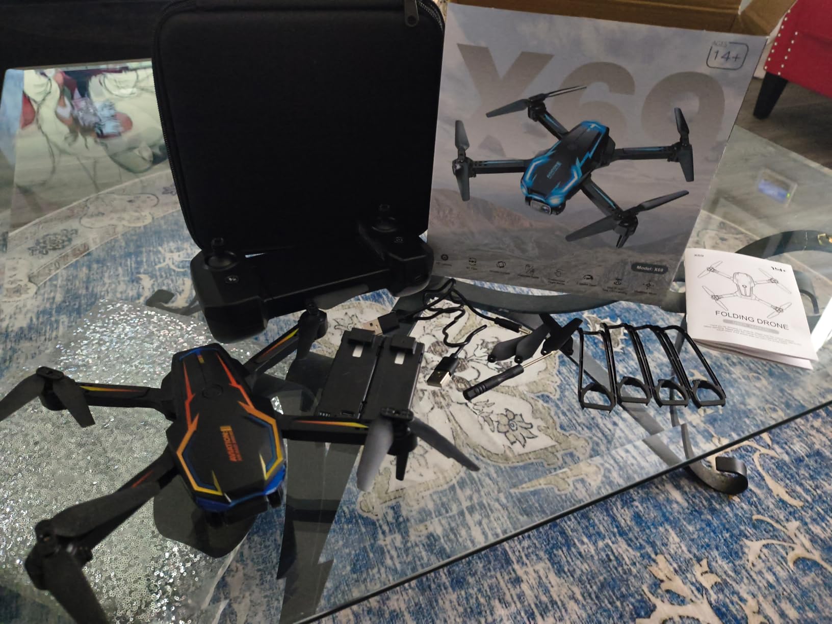 Drone with Camera for Adults, 2K HD FPV Drones with Upgrade Altitude Hold, One-Key Take Off/Landing, Speed Adjustment, Headless Mode, 2 Batteries, Toys Gifts for Teen Boys Girls, Beginner customer photo 1