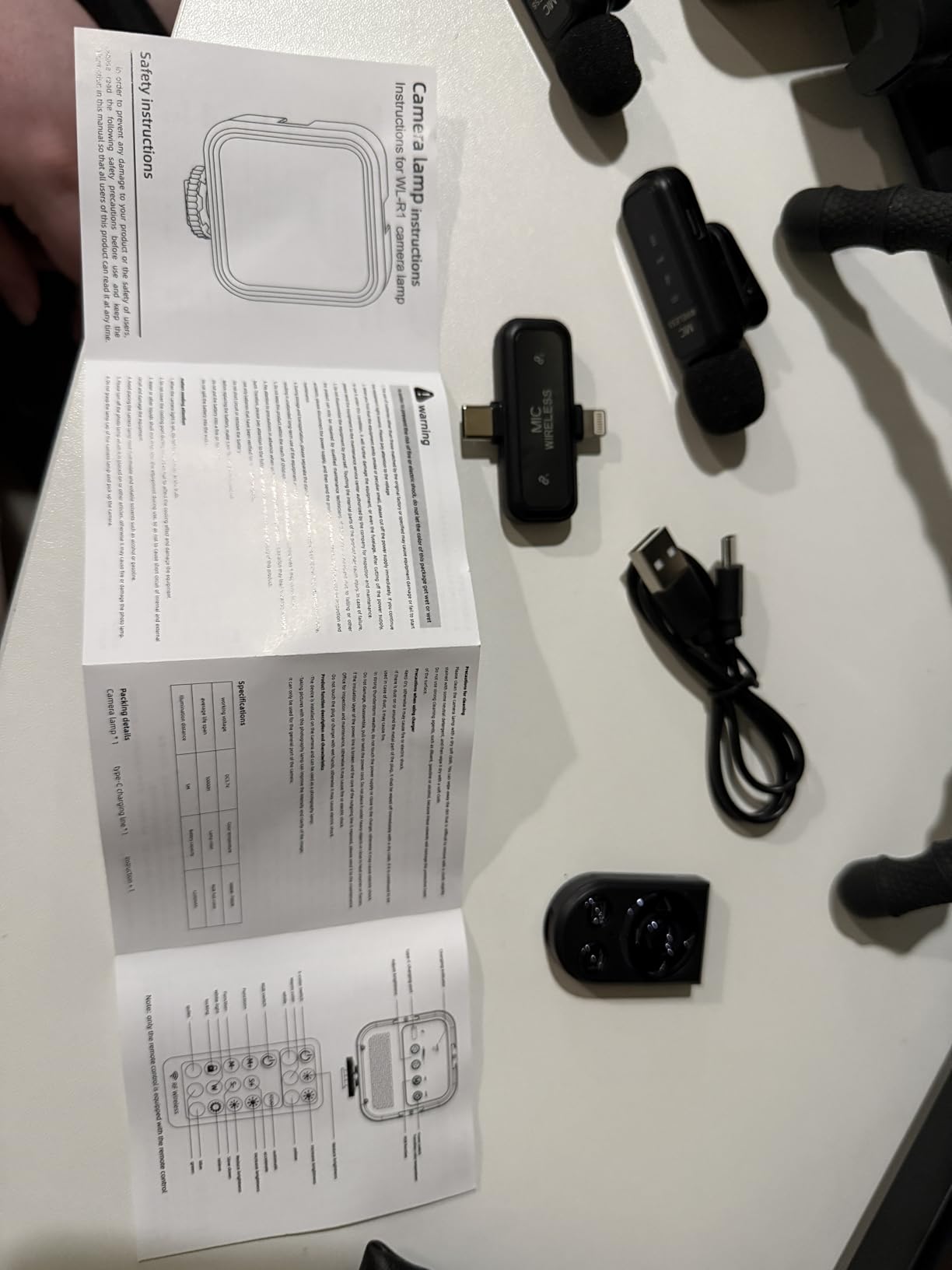 Vlogging Kit for iPhone/Android, YouTube Starter Kit with Wireless Microphone/Camera Tripod/Flexible Tripod/RGB Fill Light, Content Creator Essentials Kits for TikTok Vlog Video Recording customer photo 1