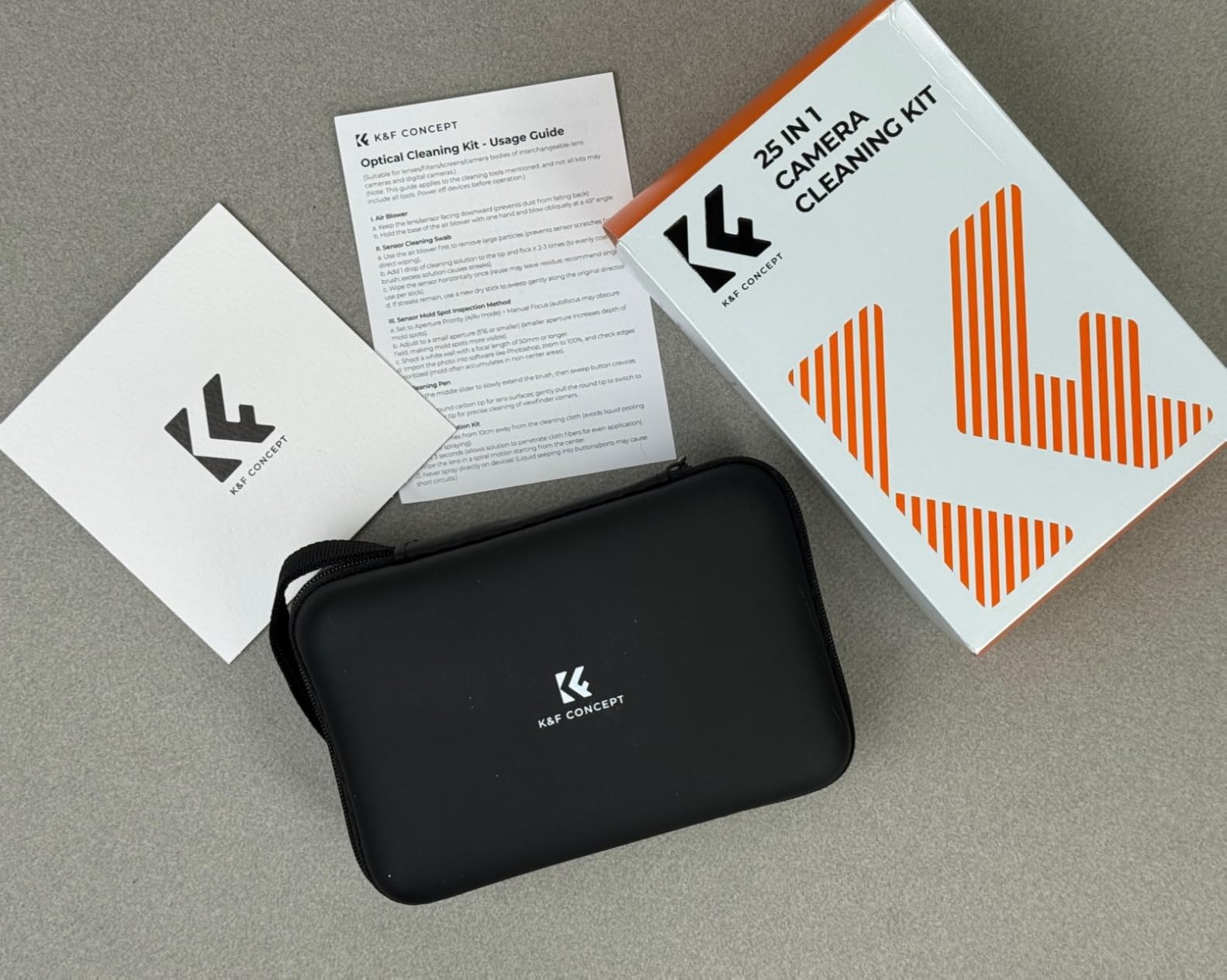 K&F CONCEPT 25-1 Professional Camera Cleaning Kit for DSLR Cameras with APS-C Sensor Cleaning Swabs customer photo 2