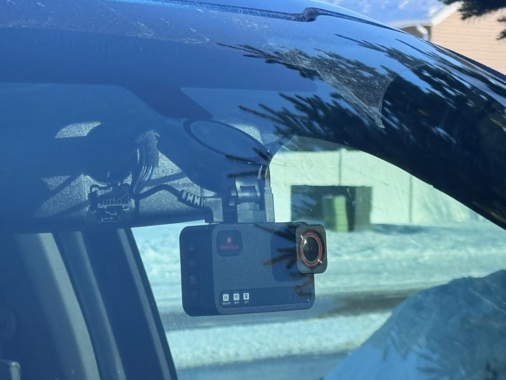 4K+4K Dash Cam Front and Rear, Free 128GB Card Included, 5.8GHz WiFi Dash Camera for Cars, Built-in GPS, G-Sensor, 170°Wide Angle, 3