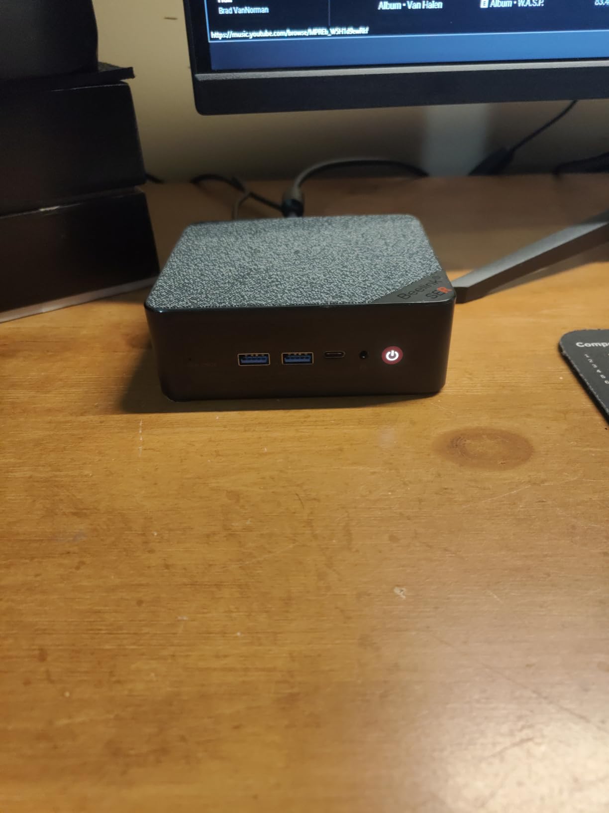 Beelink EQR6 Mini PC, AMD Ryzen 5 6600U, 24GB LPDDR5 RAM 500GB NVMe SSD, Dual HDMI 4K Dual 1000M LAN, WiFi 6 BT5.2, Built-in PSU, Auto Power On/WOL, Mini Desktop for Office/4K Playback/Video Editing customer photo 2