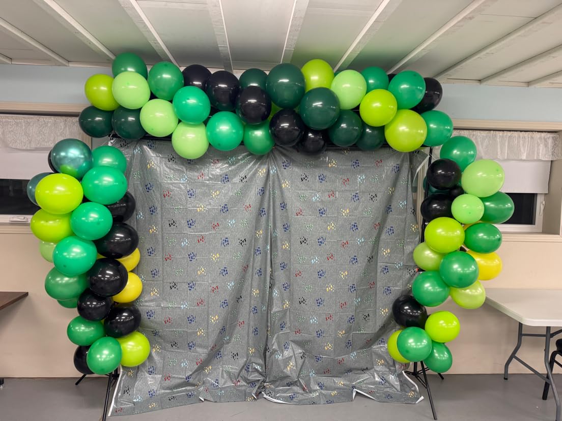 Hemmotop Backdrop Stand 10x8ft (WxH), Photography Background Stand for Parties, Adjustable Photo Backdrop Stands Kit for Wedding, Photo Booth, Party, Decoration, Balloon, Projector Screen customer photo 1