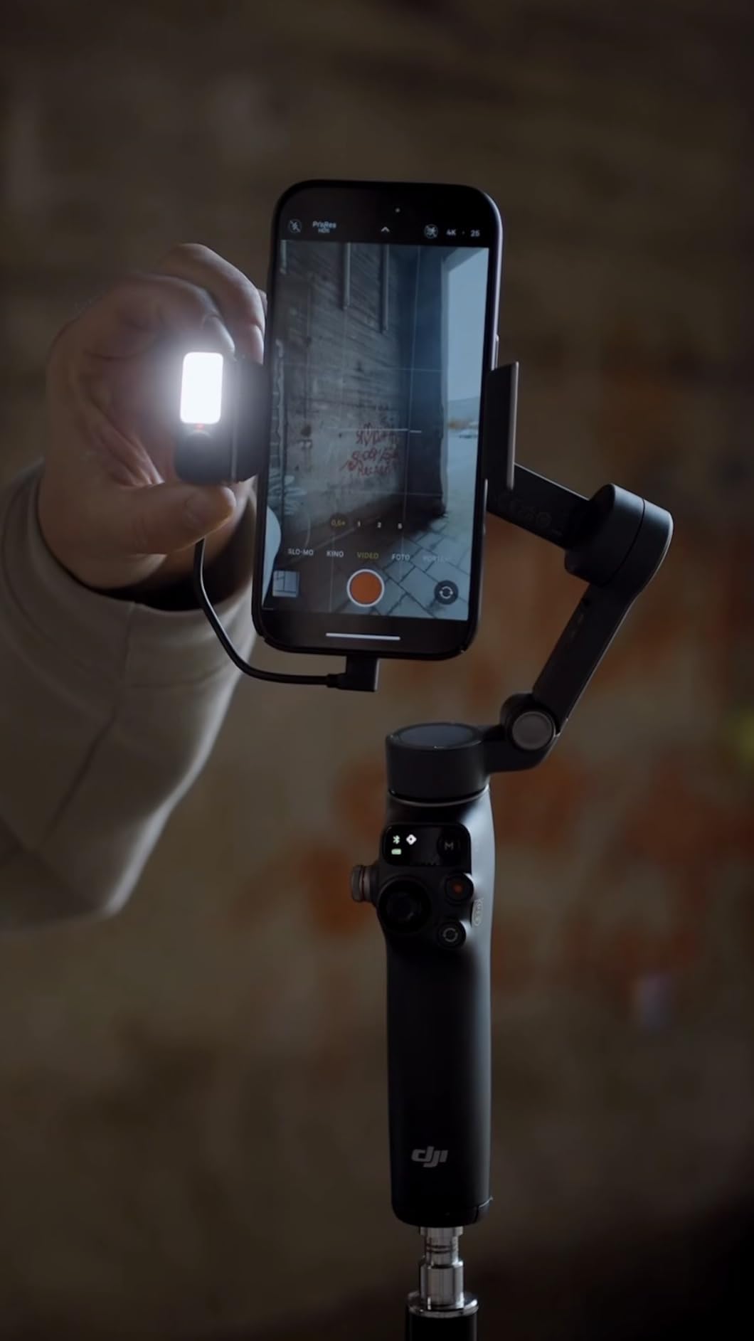 DJI Osmo Mobile 8 Advanced Tracking Combo Gimbal Stabilizer for Phone, AI Native Tracking with Audio & Lighting, 360 Degree Pan Rotation, Built-in Extension Rod & Tripod, 10h Battery, Extension Rod customer photo 2