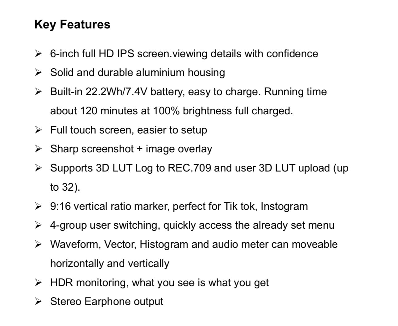 FEELWORLD P6XL 6 Inch Camera Monitor, 1200nit IPS Touch Screen 1920x1080 Built-in 3000mAh Battery Camera Field Monitor customer photo 2