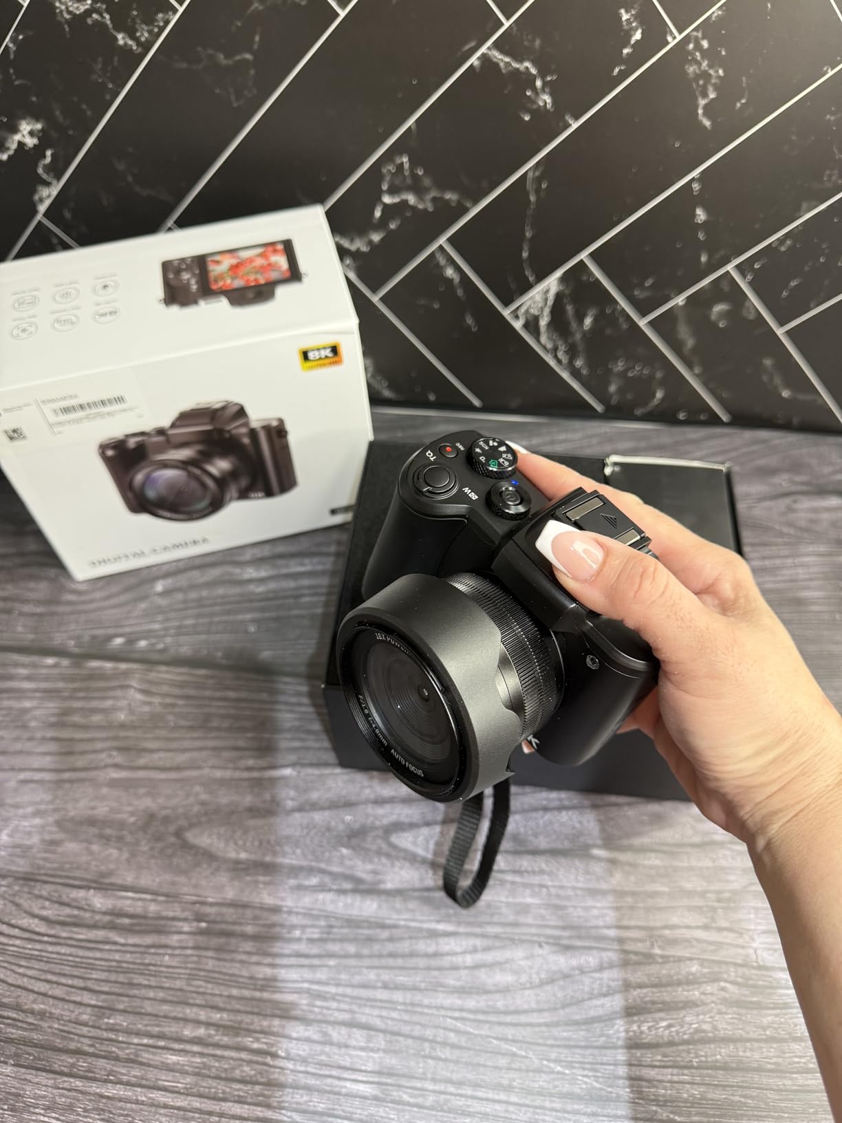 8K Digital Cameras for Photography Autofocus 88MP WiFi Professional 16X Digital Zoom Photography Camera with Dual-Lens for YouTube with Lens Hood, Touch Screen, 2 Batteries & Charging Stand customer photo 2