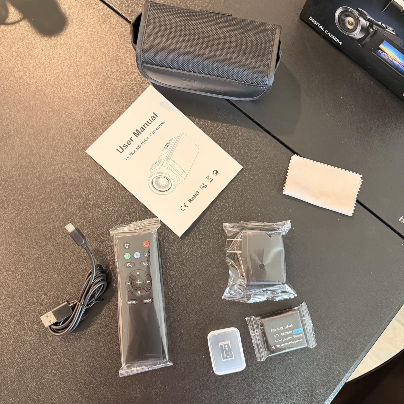 4K Video Camera Camcorder UHD 64MP Vlogging Camera for YouTube 18x Digital Zoom 3