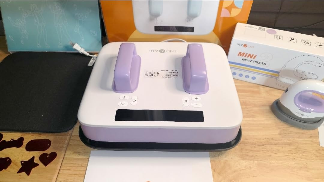 HTVRONT Heat Press Machine for T Shirts - Portable 12X10 Heat Press with Pressure Display, Heats Up Fast & Evenly H10 Heat Press Machines for HTV, Sublimation, Heat Transfer Projects customer photo 2