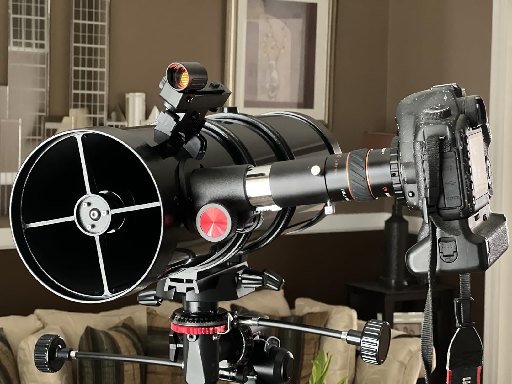 Telescope, 150EQ Newtonian Reflector Telescope for Adults Astronomy Beginners, Professional Astronomical Telescopes with Equatorial Mount, Phone Adapter, Tripod, Moon Filter and Large Carry Bag customer photo 1