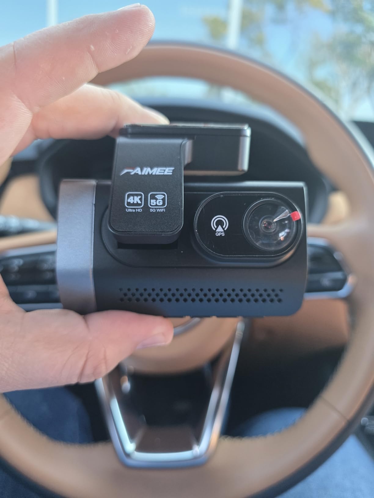 4K+2K+2K 3 Channel Dash Cam Front and Rear, 128GB Card Included, Dash Camera for Cars 5.8G/2.4G Dual Wifi, Built-in GPS, Night Vision, WDR, 170°Wide Angle, G-Sensor Emergency Lock, 24H Parking Monitor customer photo 1