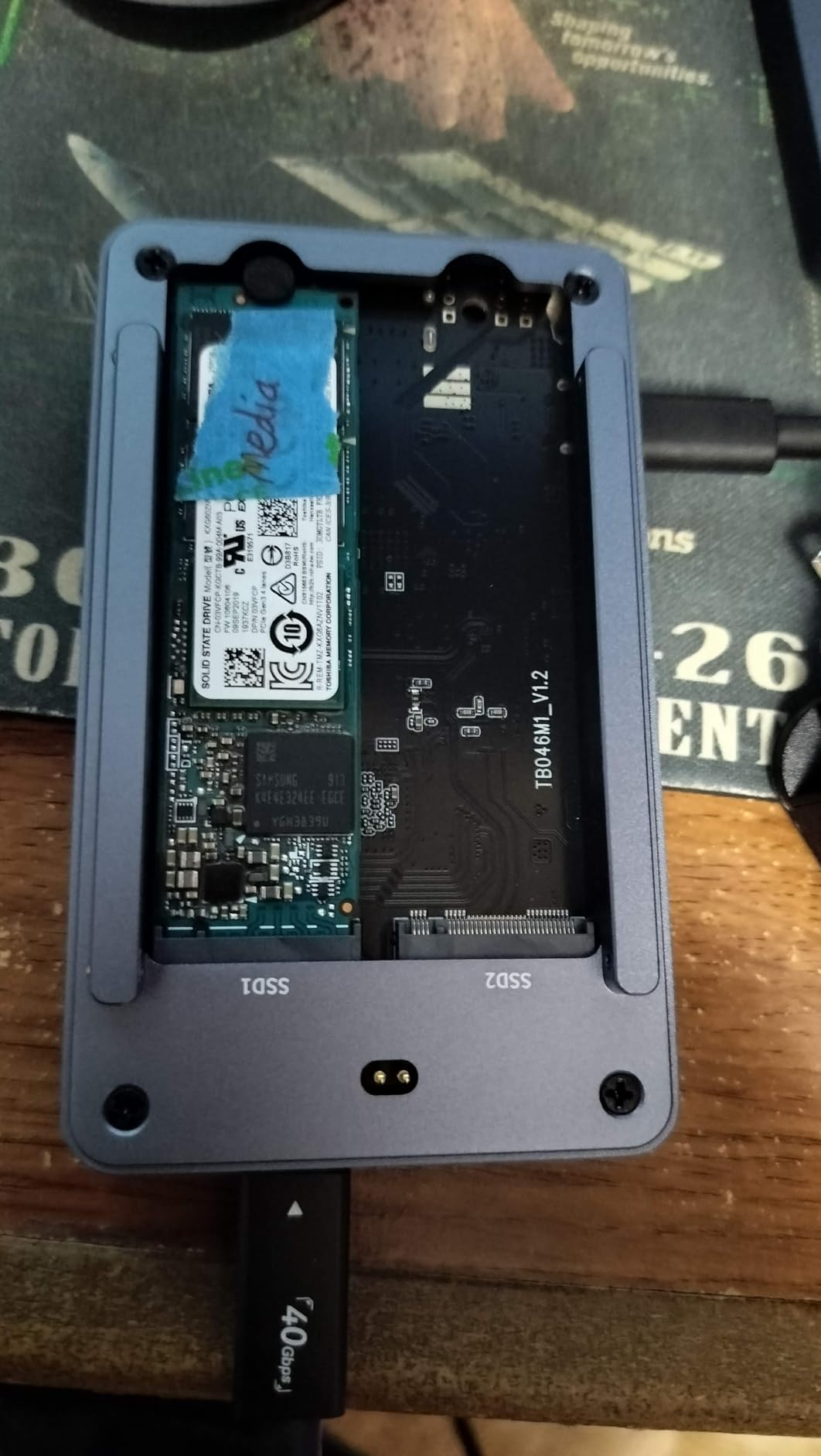 ACASIS Dual-Bay 40Gbps M.2 NVMe RAID SSD Enclosure with Cooling Fan, USB4/40Gbps Compatible, Tool-Free Aluminum customer photo 1