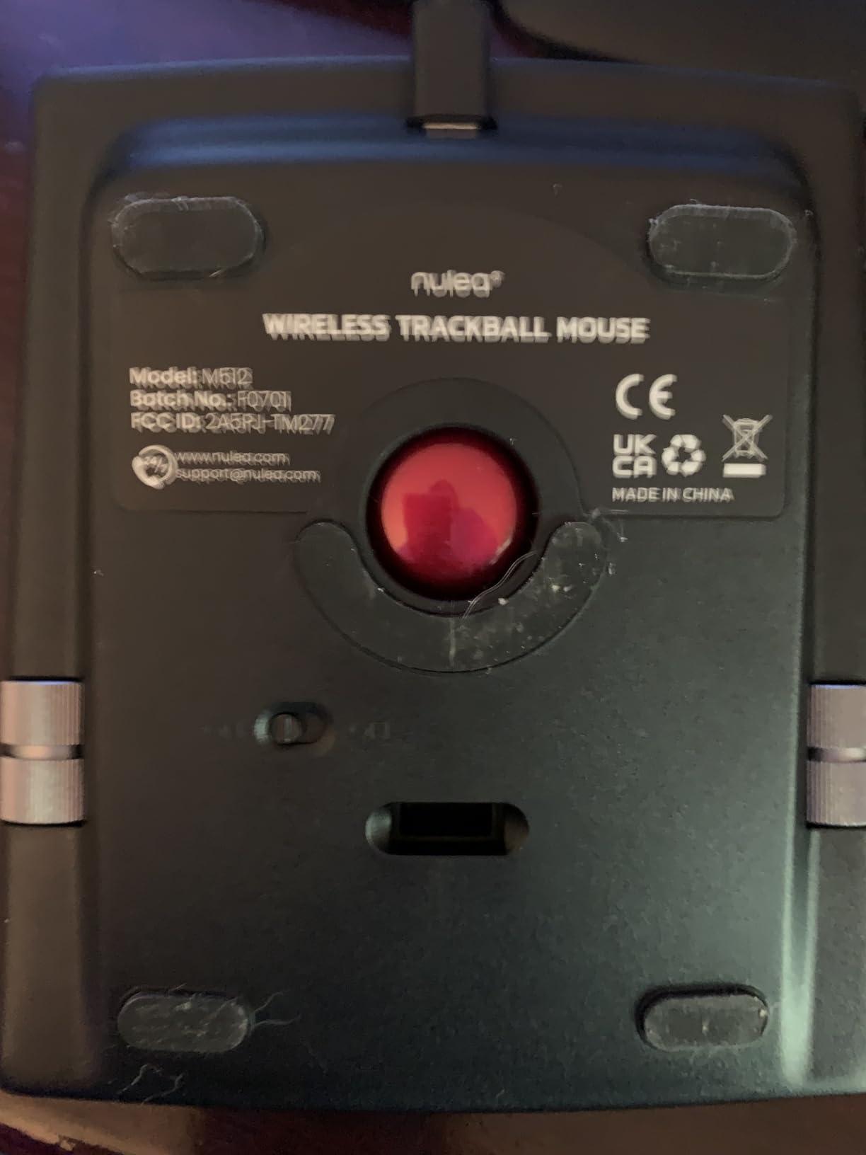 M512 Wireless Trackball Mouse, Ergonomic 55mm Trackball, 4 Level Adjustable DPI customer photo 2