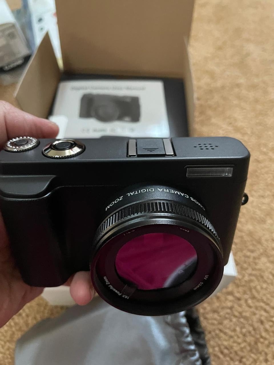 4K Digital Camera for Photography, WiFi Autofocus 64MP Vlogging Camera for YouTube, 180deg 3inch Flip Screen 30FPS Video Cameras with Flash Anti-Shake 16X Zoom 32GB Card, Compact Travel Digital Camera customer photo 1