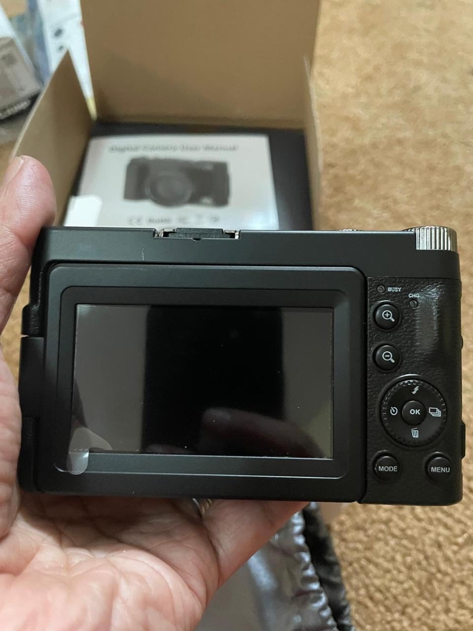 4K Digital Camera for Photography, WiFi Autofocus 64MP Vlogging Camera for YouTube, 180deg 3inch Flip Screen 30FPS Video Cameras with Flash Anti-Shake 16X Zoom 32GB Card, Compact Travel Digital Camera customer photo 2