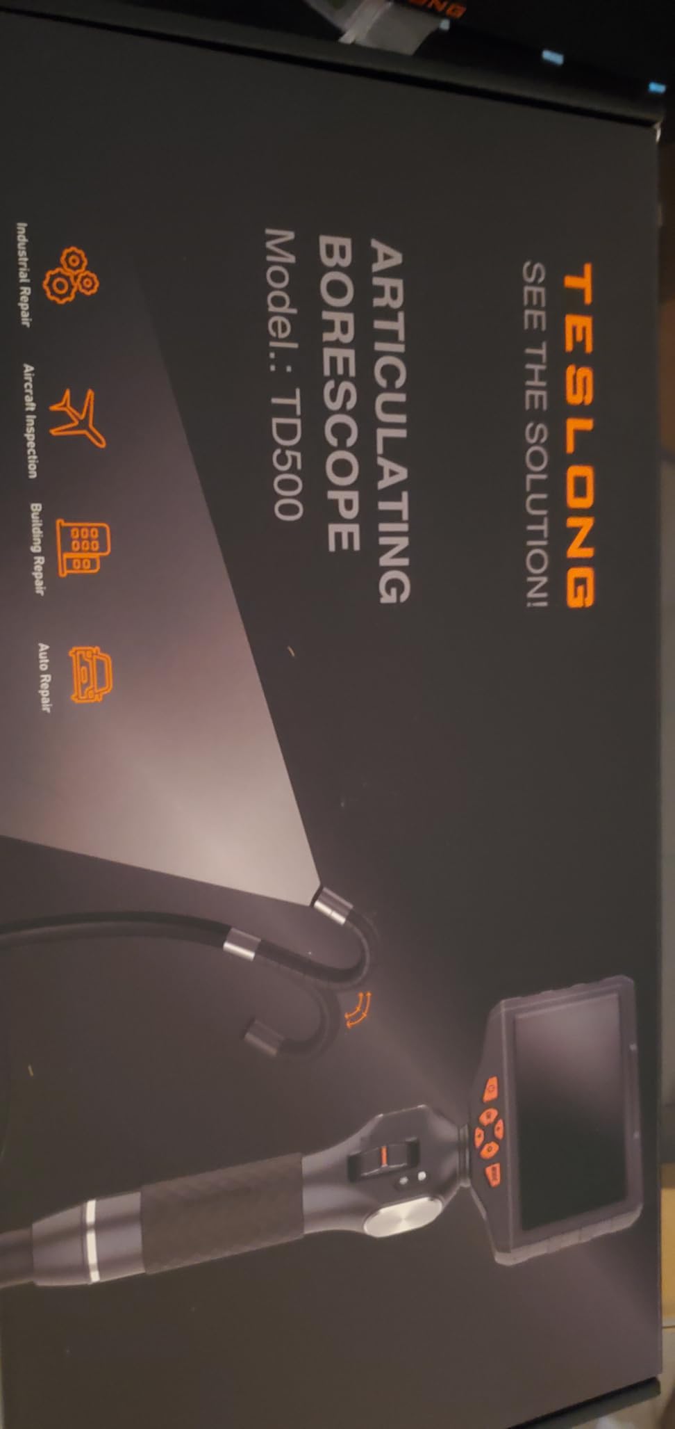 Two-Way Articulating Borescope, Endoscope Camera with Light, Dual-Lens 1080P Industrial Inspection Camera, 4.3