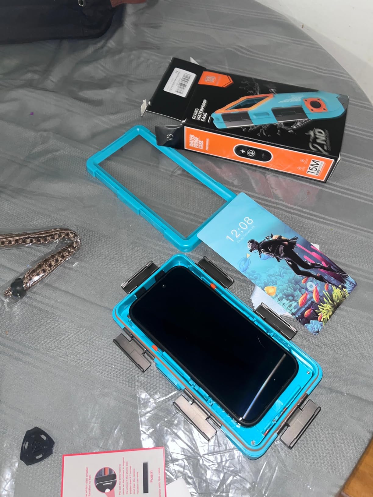 Underwater Phone Case for Snorkeling, [50ft/15M] Diving Professional Waterproof Phone Case for iPhone 17-7 Pro/Pro Max/Plus/Mini, Galaxy S10-S25 Plus/Ultra, A21-A56[Classic] customer photo 2