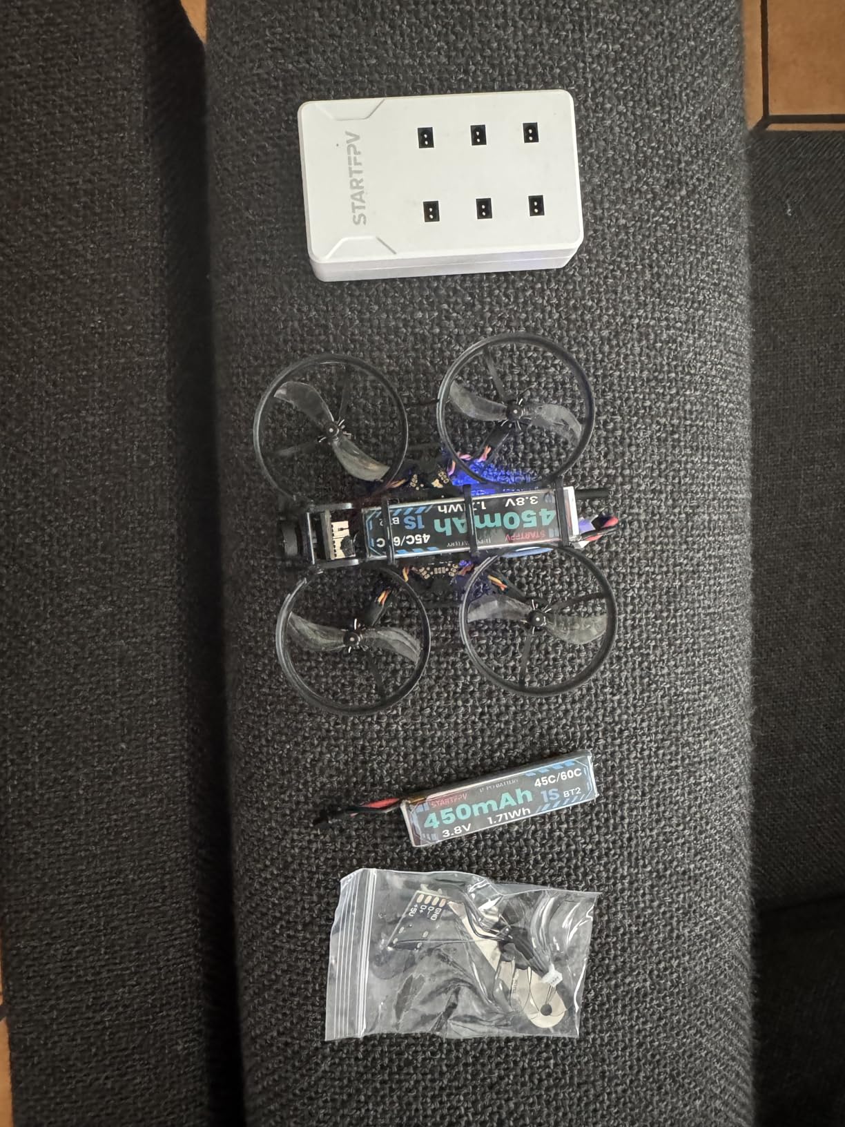 R8 ELRS Brushless Whoop Quadcopter, Ultralight 1S 80mm Micro FPV Drone BNF with 6 Port Battery Charger,2 Batteries Fly12 Mins for FPV Freestyle Racing Indoor Outdoor,FOV160°,Matrix G4 5IN1 FC,0802 20000KV Motor customer photo 1