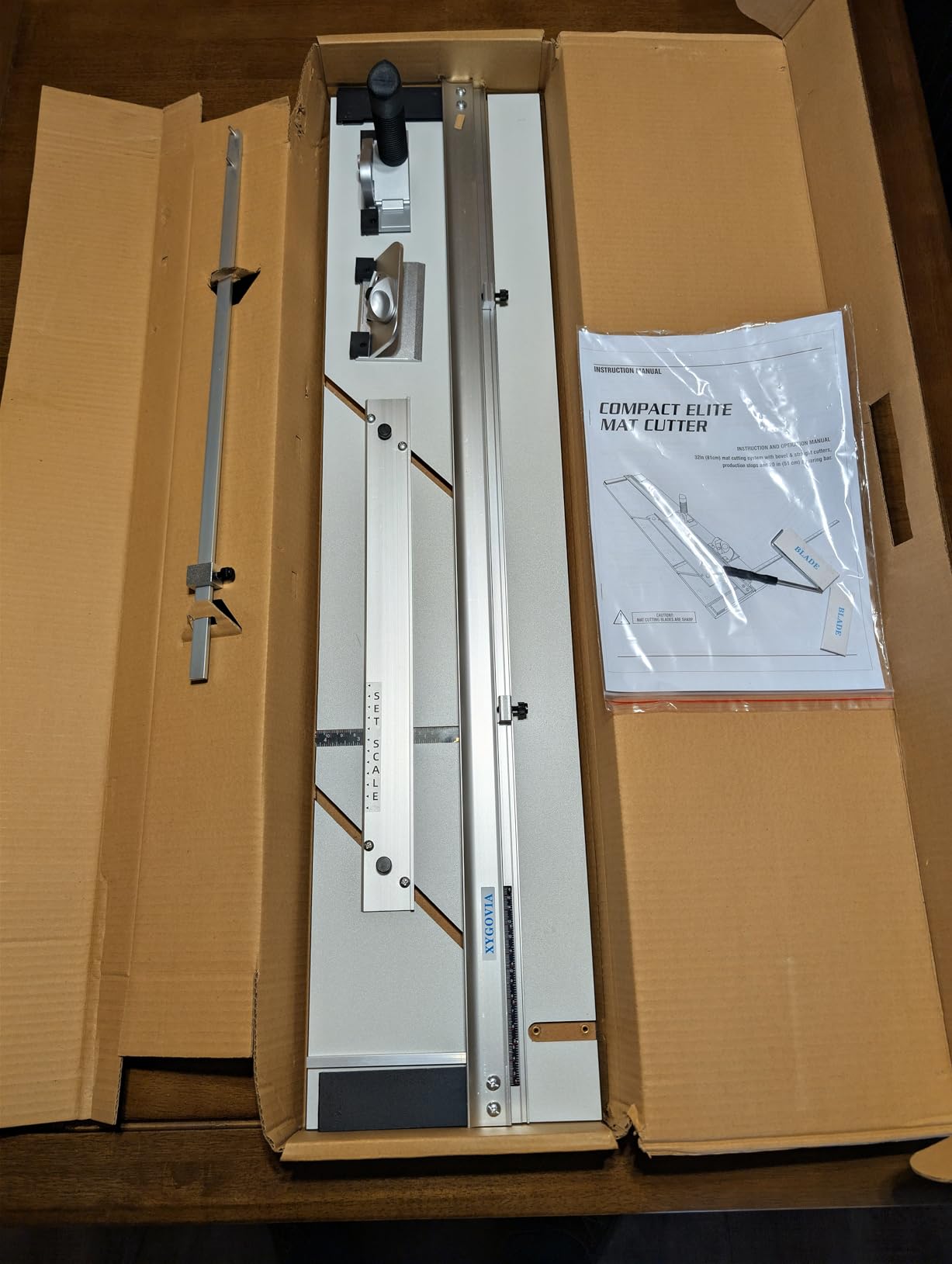 Professional 32-Inch Mat Cutter System - Precision 45° Bevel & 90° Straight Edge Board Cutter, Aluminum Guide Rail with Anti-Slip Base for Framing, DIY Photos, Artwork, Backing Board customer photo 1