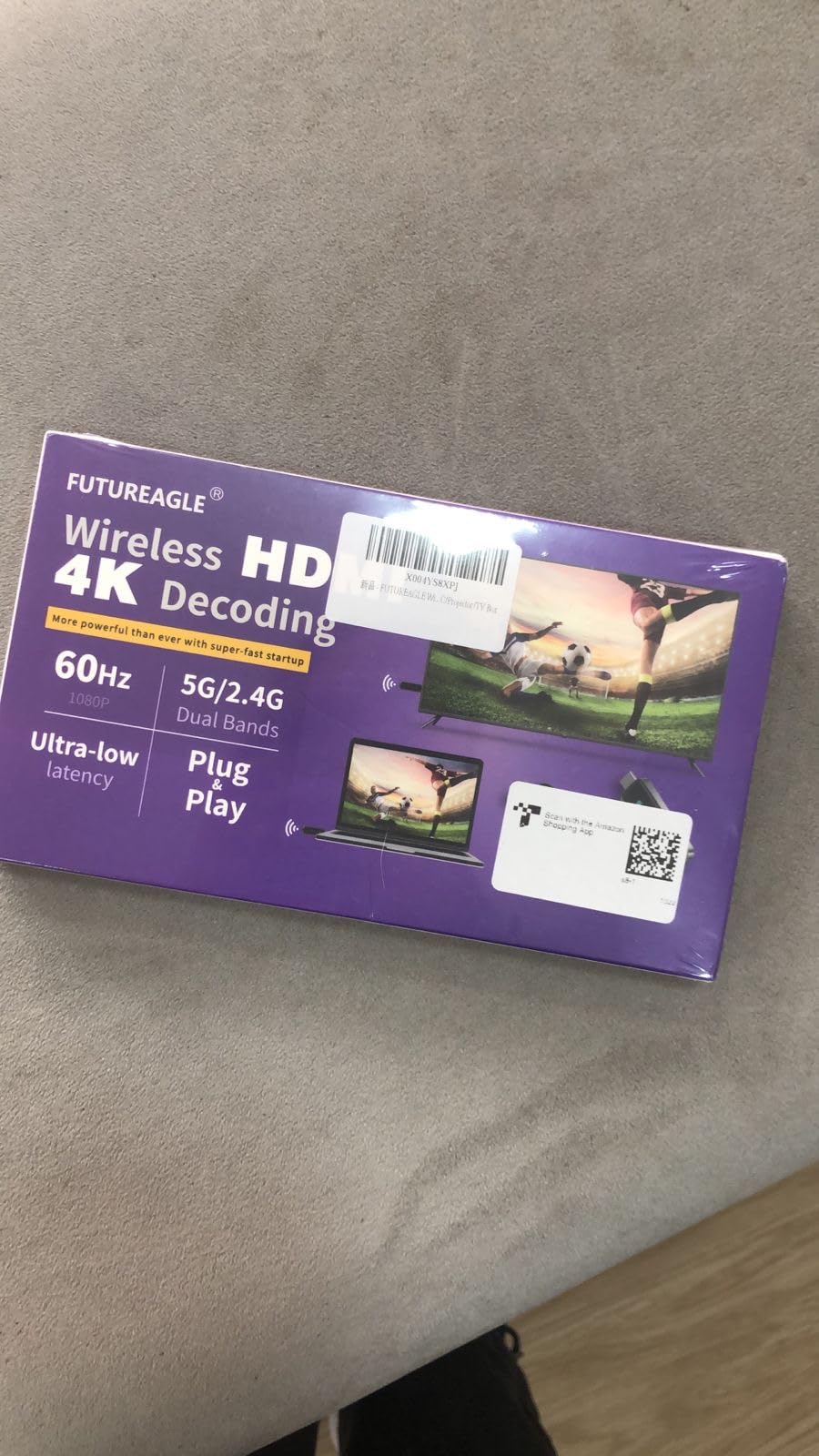 Wireless HDMI Transmitter and Receiver 328FT/100M, 4K Decode Plug & Play Portable 5G+2.4G Wireless Display Adapter Extender Kit customer photo 1