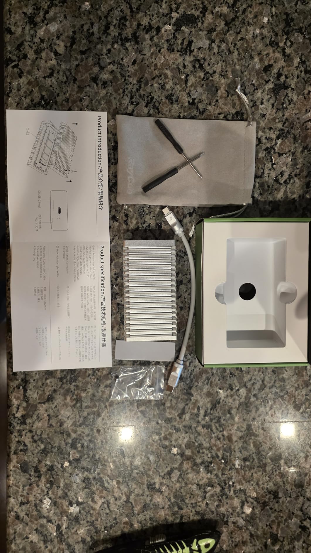 RayCue 80Gbps M.2 NVMe SSD Enclosure with Cooling Fan, Compatible with Thunderbolt 5/4/3, USB 4.0/3.2/3.0/2.0 M-Key/(M&B) Key NVMe 2280 SSD up to 8TB customer photo 2