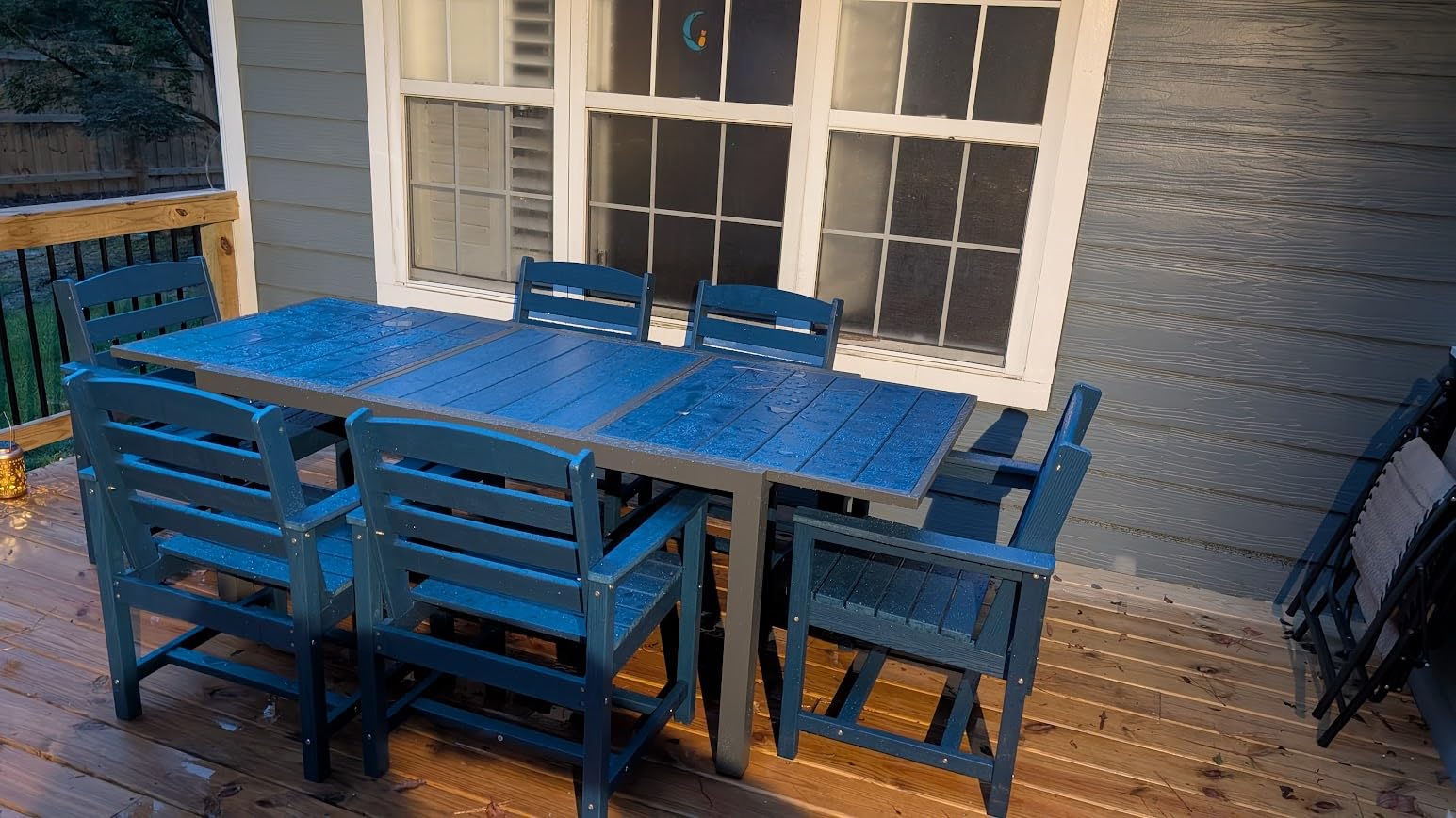 SERWALL 9-Piece Outdoor Dining Set, 60