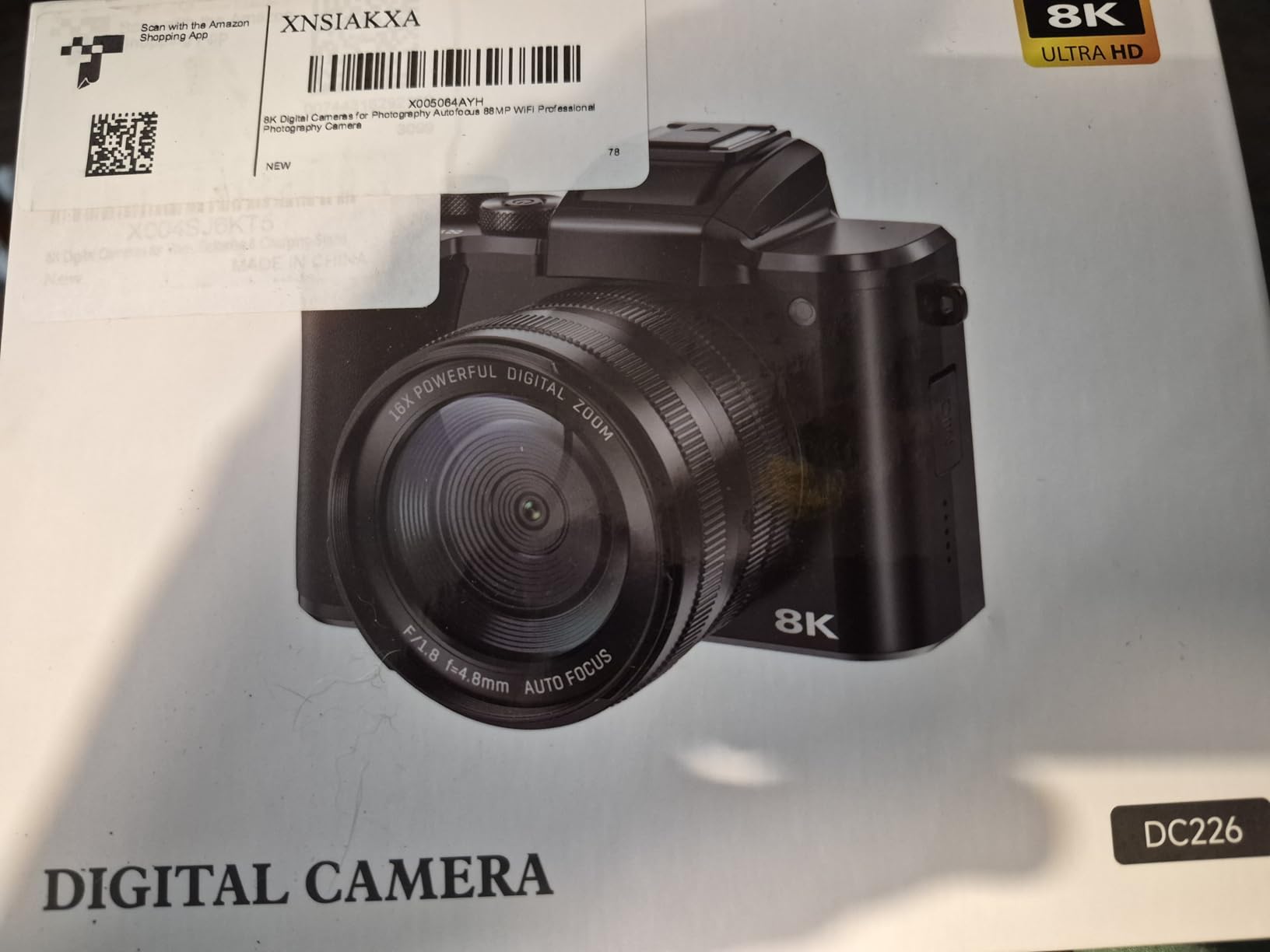 8K Digital Cameras for Photography Autofocus, 2026 Upgrade 88MP WiFi Professional 16X Zoom Photography Camera with Dual-Lens for YouTube, SD Card, Lens Hood, Touch Screen, 2 Batteries & Charging Stand customer photo 1