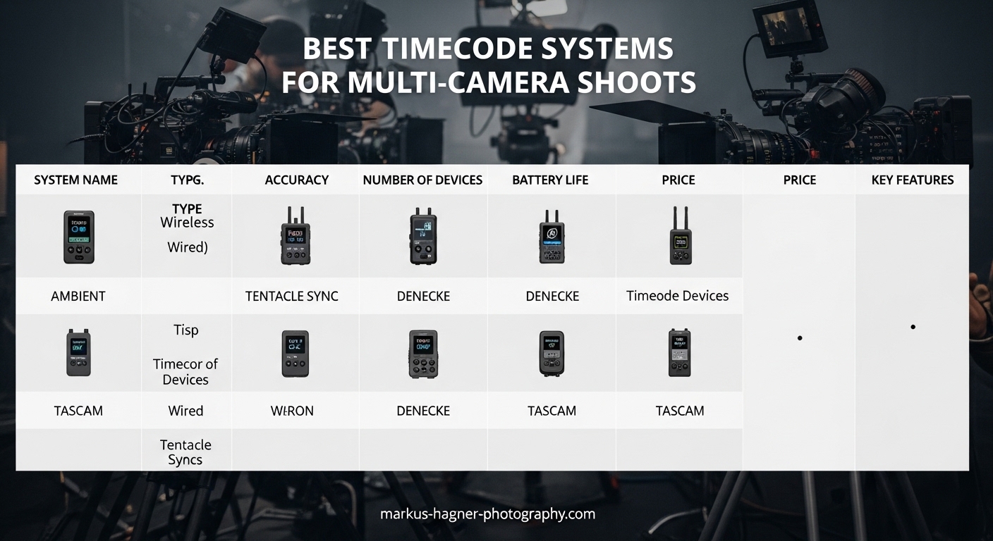 Best Timecode Systems for Multi-Camera Shoots