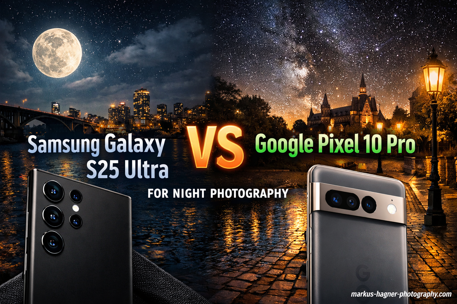 Samsung Galaxy S25 Ultra vs Google Pixel 10 Pro for Night Photography