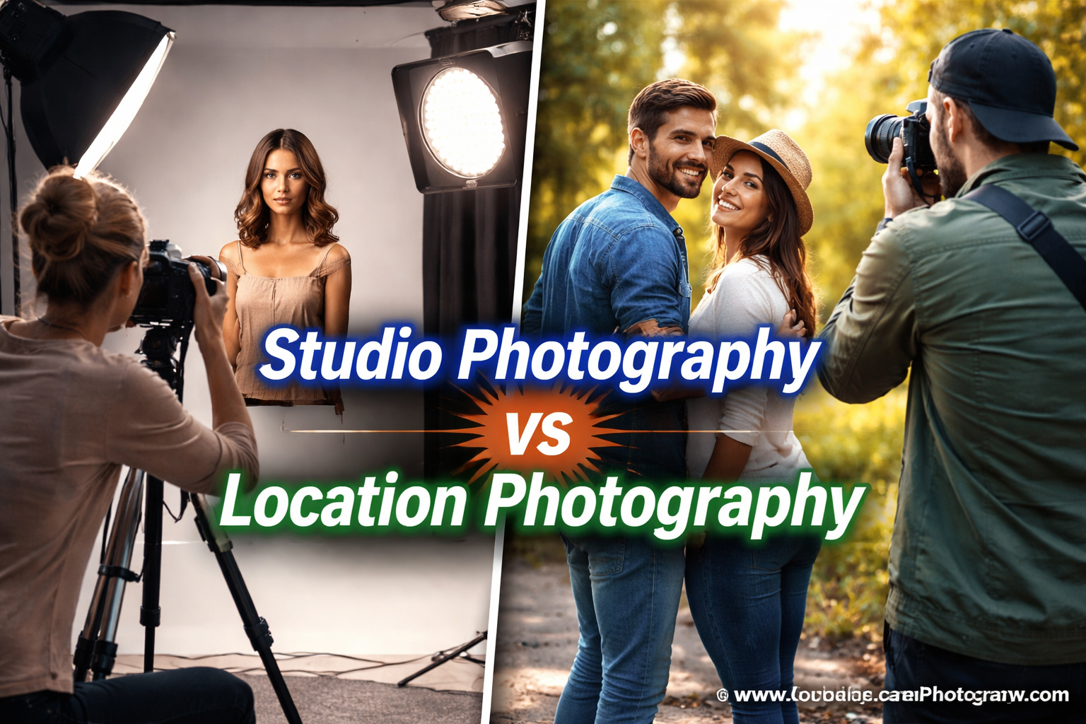 Studio Photography vs Location Photography