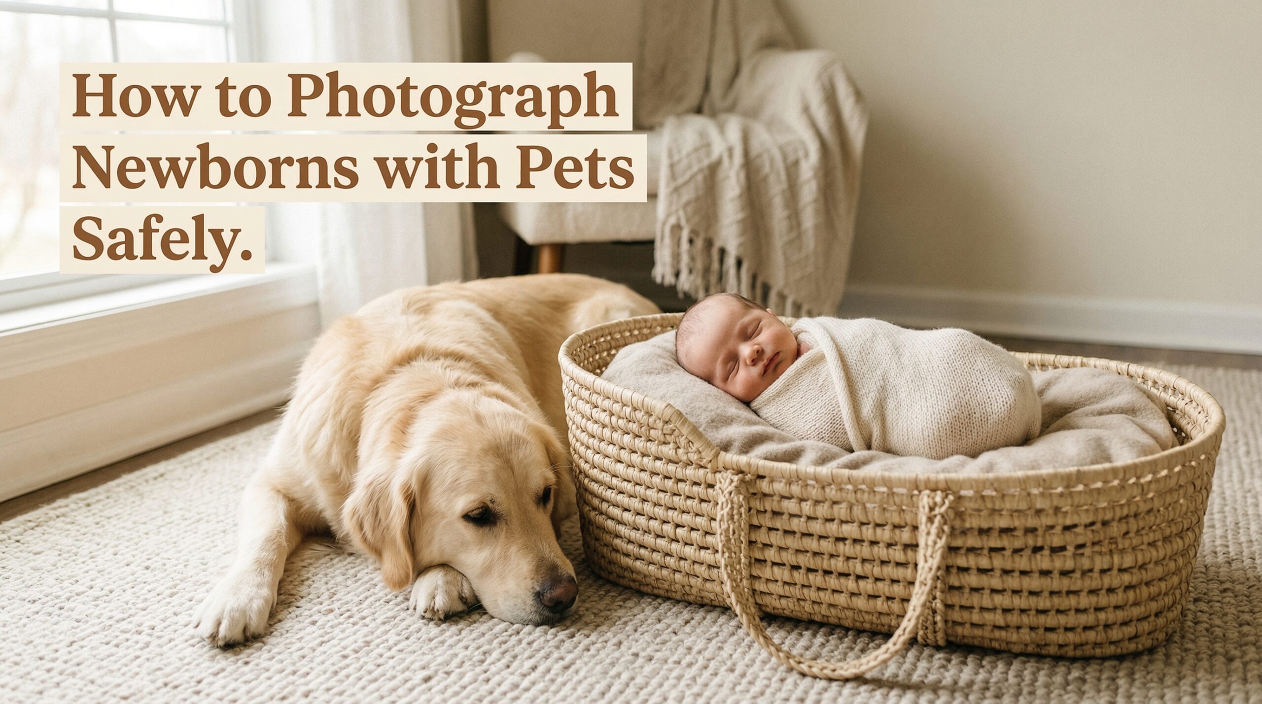 How to Photograph Newborns with Pets Safely in the Same Frame