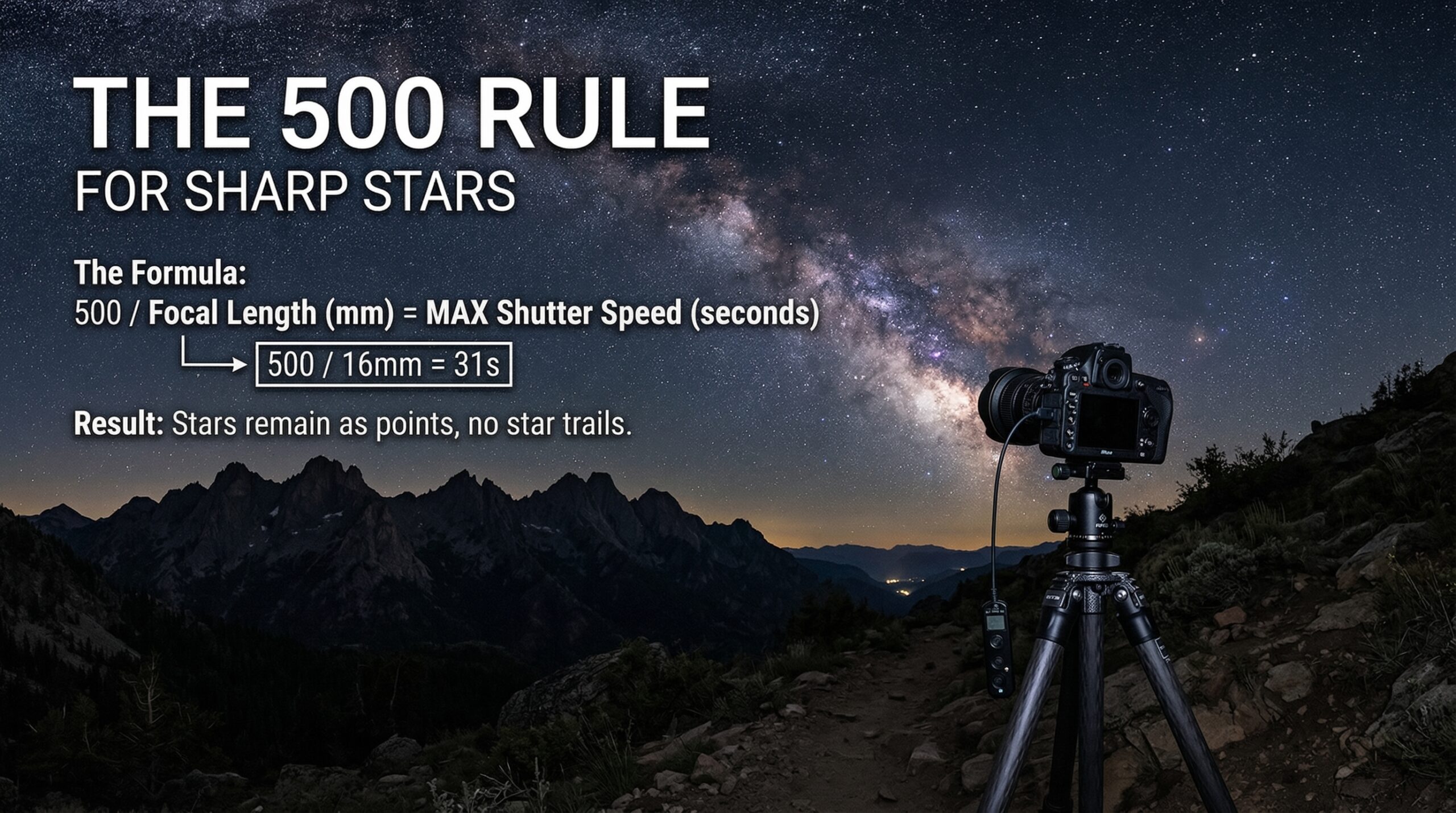 How to Use the 500 Rule for Sharp Star Photography