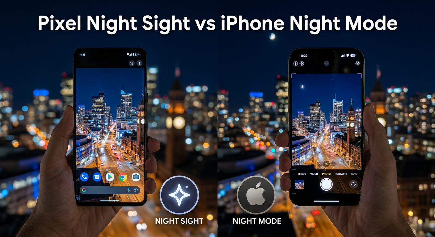 Google Pixel Night Sight vs iPhone Night Mode for Low Light