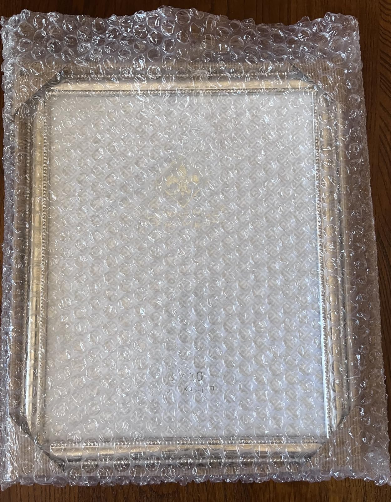 Lawrence Frames 510780 8x10 Metal Picture Frame Silver-Plate with Delicate Beading customer photo 1