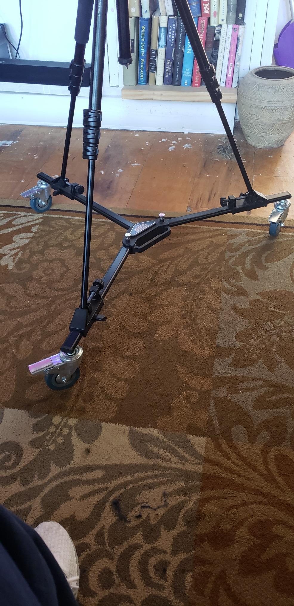 Vidpro PD-1 Professional Tripod Dolly - Heavy Duty with Adjustable Leg Mount with Locking Wheels and Carrying Case customer photo 1