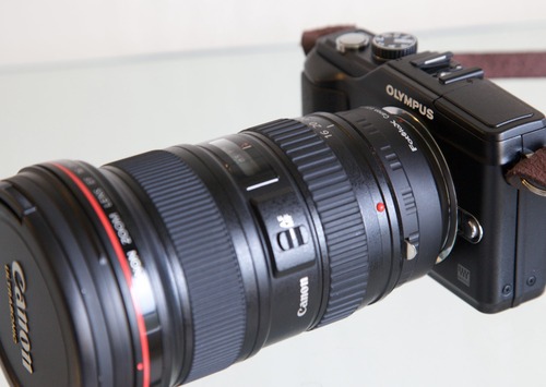 Lens Adapter - Compatible with Canon EF & EF-S Lenses to fit Micro Four Thirds (MFT, M4/3) Mount Mirrorless Cameras customer photo 2