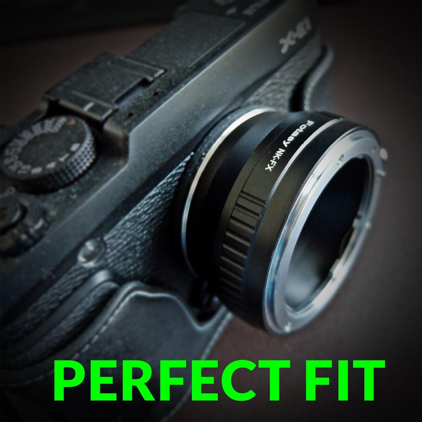 Fotasy Copper Nikkor Lens to Fuji X Adapter, NK F Mount to X Adapter, Compatible with Fujifilm X-Pro1 X-Pro2 X-Pro3 X-E2 X-E3 X-A10 X-T1 X-T2 X-T3 X-T4 X-T10 X-T20 X-T30 X-T30II X-T100 X-H1 customer photo 1