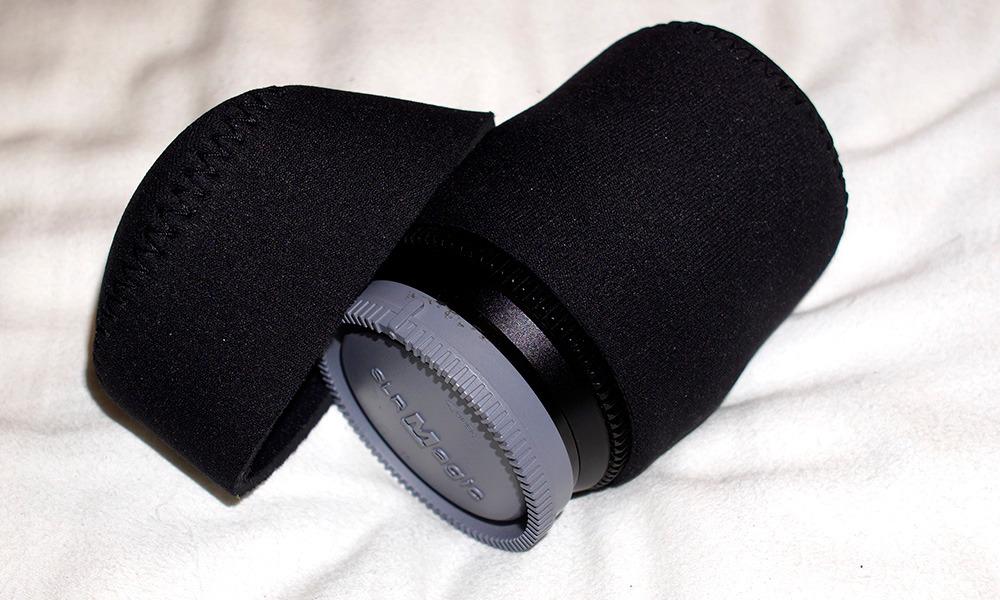 OP/TECH USA Fold-Over Neoprene Lens Pouch - Camera Lens Case for Safe Lens Cover Storage, Great for Photography & Outdoor Shoot, Keeps Your Lens Secure with No-Lose Lid-251 (Black) - Made in USA customer photo 1