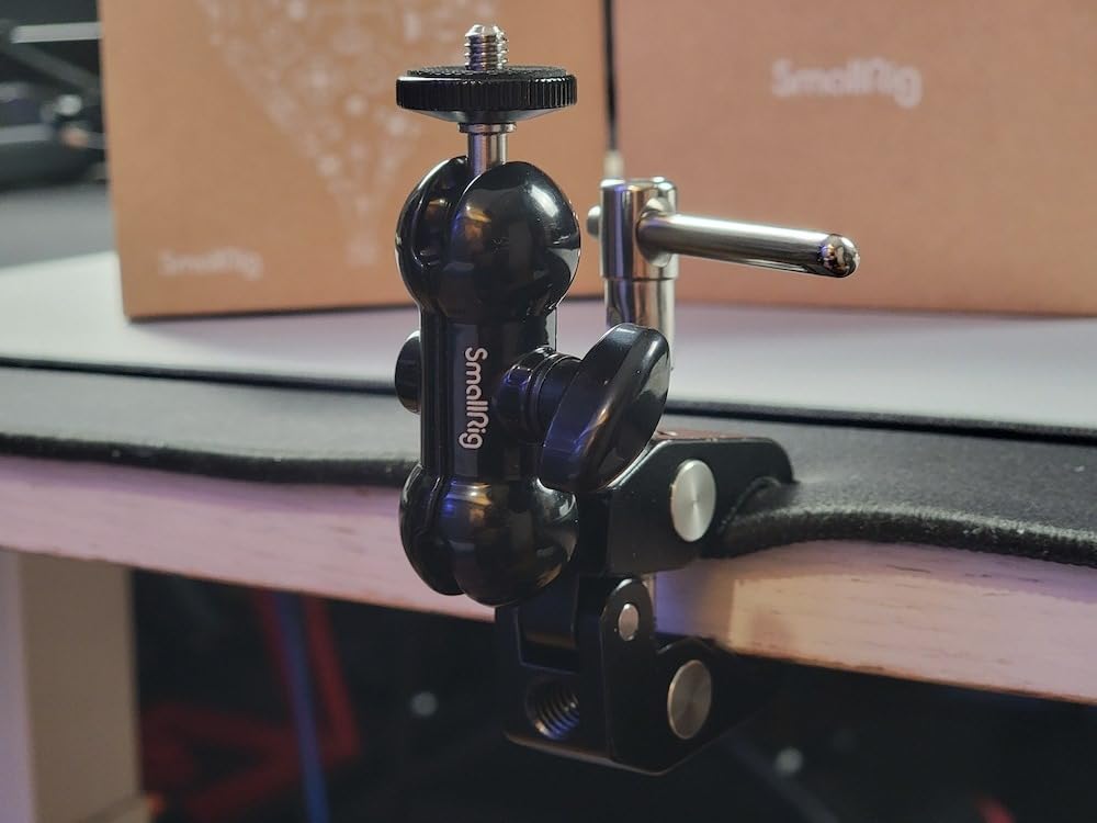 SMALLRIG Super Camera Clamp Mount, Double Ball Head Magic Arm Adapter, Fence/Desk/Tripod Mount for Monitor/Light/Camera customer photo 1
