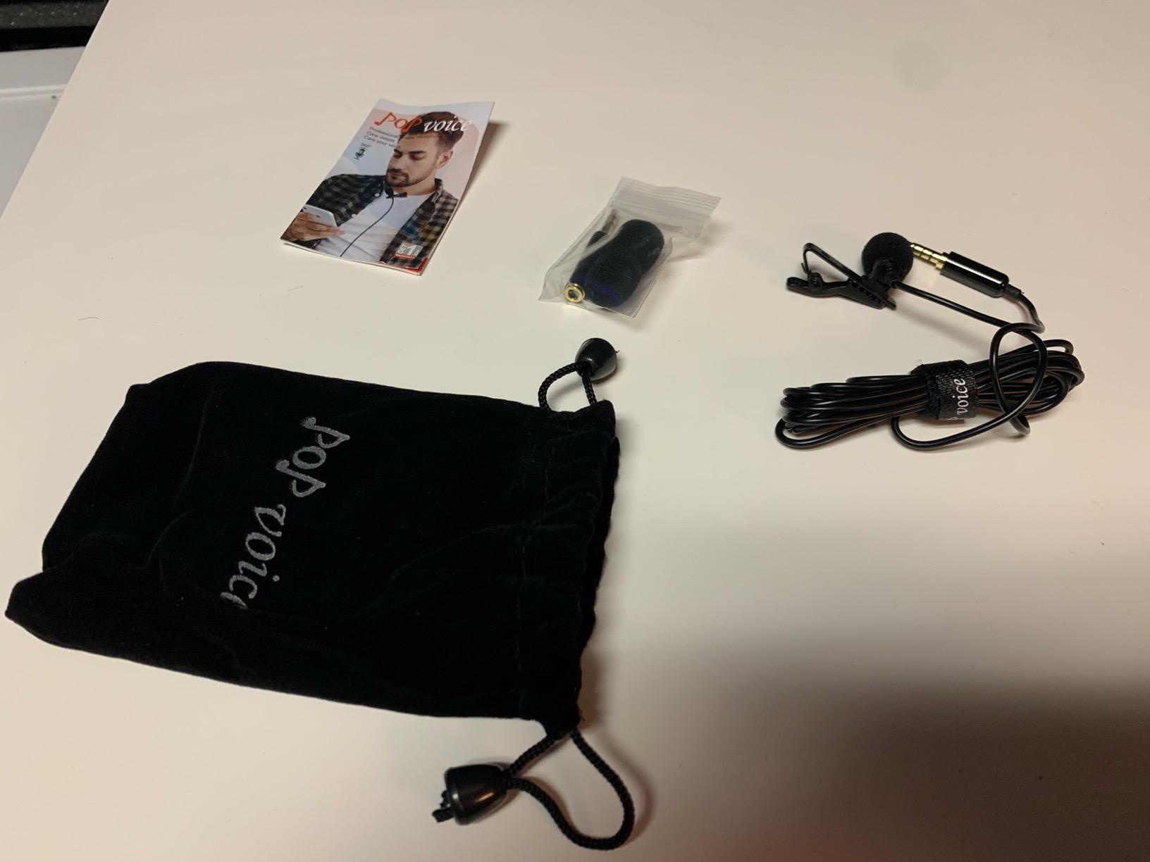 PoP voice Professional Lavalier Clip On Microphone - Lav Mic for Camera Phone iPhone GoPro Video Recording ASMR - Small Noise Cancelling 3.5mm Tiny Shirt Microphone customer photo 2