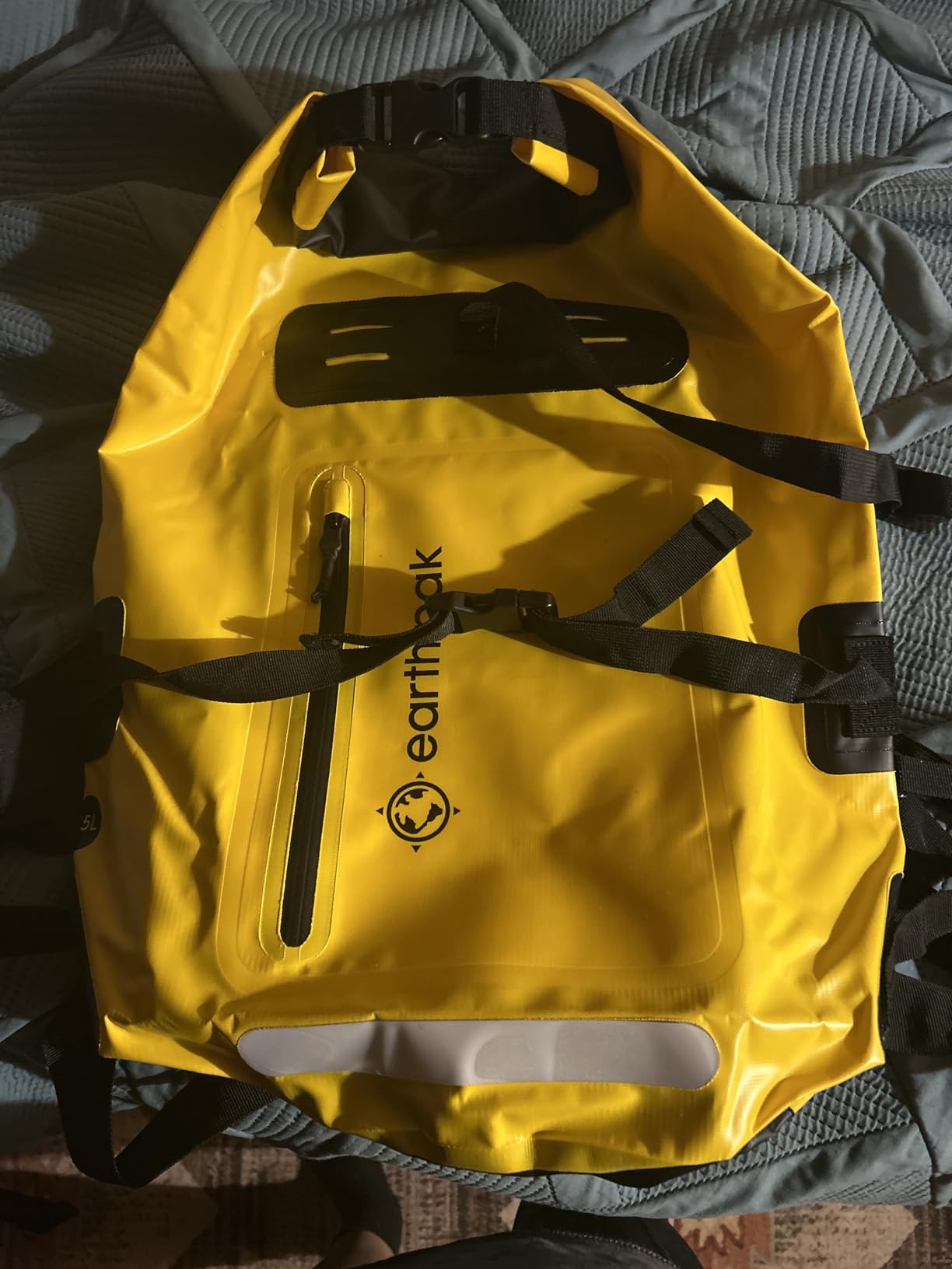 Earth Pak Waterproof Backpack - Heavy Duty Hiking Backpack - Roll-Top Closure Bag - Cushioned Dry Bag Waterproof Phone Case customer photo 2