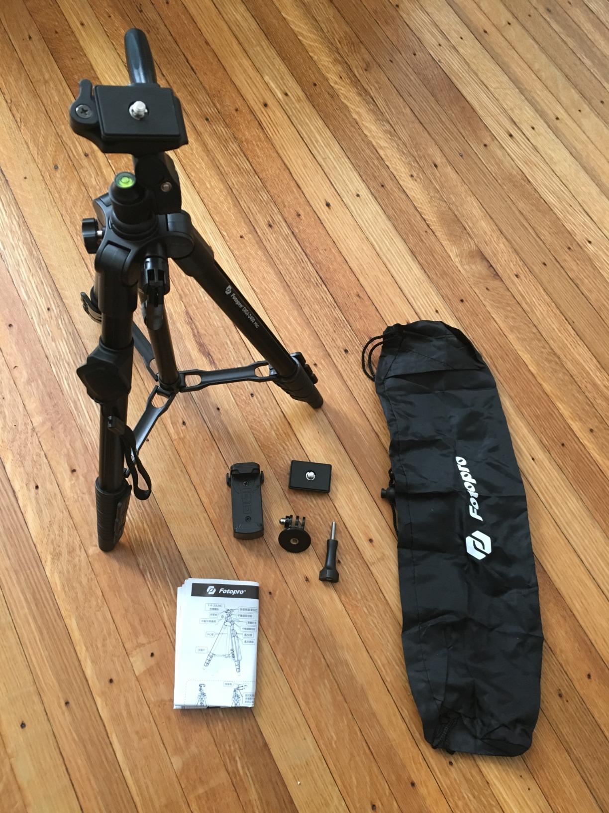 Camera Tripod, 51'' Lightweight Portable Travel Tripods for Camera and Phone with 3-Way Head Remote Control Cellphone Holder Travel Bag customer photo 1