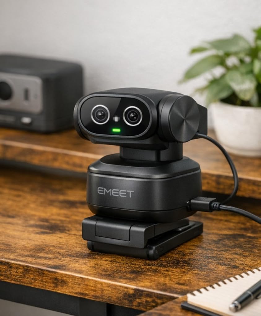 EMEET PIXY Dual-Camera AI-Powered PTZ Camera 4K, AI Tracking, PDAF&AI Autofocus 0.2s, 1/2.55'' Sony Sensor, 3 Mics, Presets, Gesture Control, 4K Webcam for Streaming and OBS/Twitch/Switch 2 Compatible customer photo 1