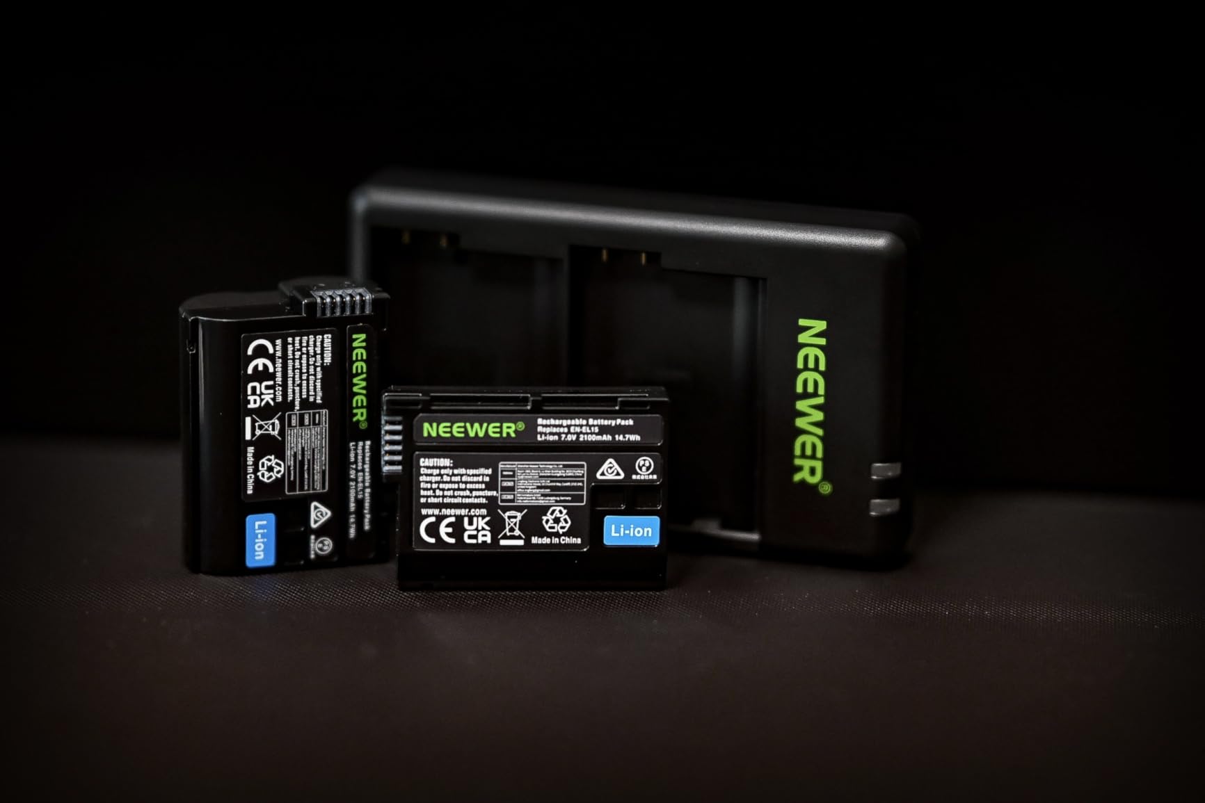 NEEWER Replacement Battery and Charger Set for EN-EL15, Compatible with Nikon Z5, Z6, Z6 II, Z7, Z7II, D780, D850, D7500, D750, D800, D7000, D7100, D7200 Batteries (2-Pack, Micro USB Port, 2100mAh) customer photo 1