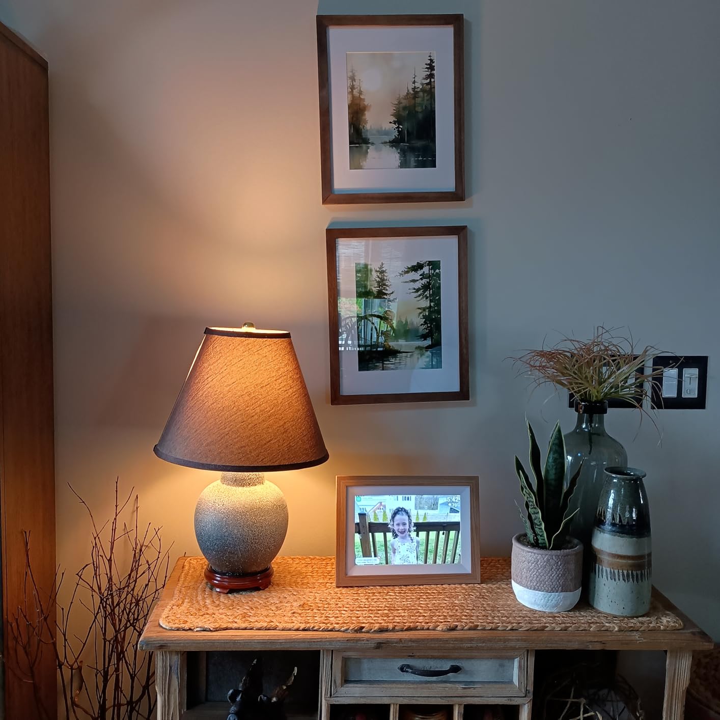 RPJC 11 x 14 Picture Frames Made of Solid Wood and High Definition Glass Display Pictures 8x10 with Mat or 11x14 Without Mat for Wall Mounting Photo Frame Black customer photo 2